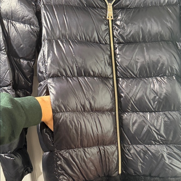 Herno Dark Gray Puffer Coat with Black Fur Trim - Picture 6 of 7